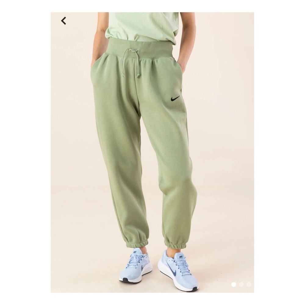 Nike Phoenix Fleece High Waisted Joggers Sage Green Women's Small